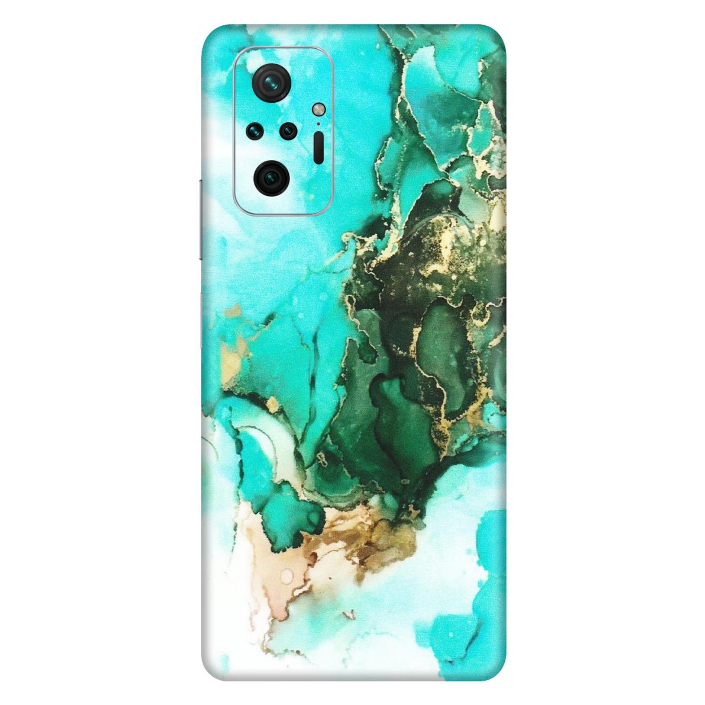 Xiaomi Redmi Phone Skins (All Models) - The Blue Gold Marble - Matte Finish (M-124) Redmi Note 10 Pro Max