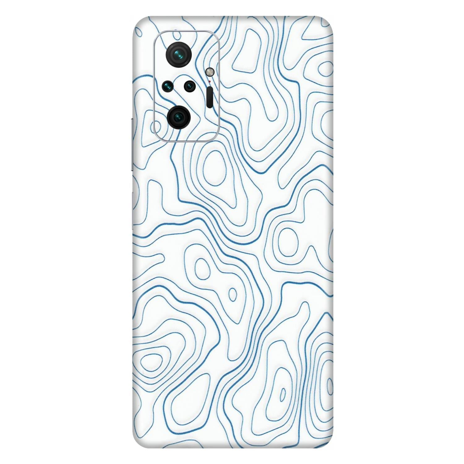 Xiaomi Redmi Phone Skins (All Models) - Blue And White Swirls - Matte Finish (M-139) Redmi Note 10 Pro Max