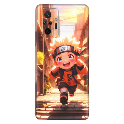 Xiaomi Redmi Phone Skins (All Models) - Naruto Cute Toon Running - Matte Finish (M-04) Redmi Note 10 Pro Max