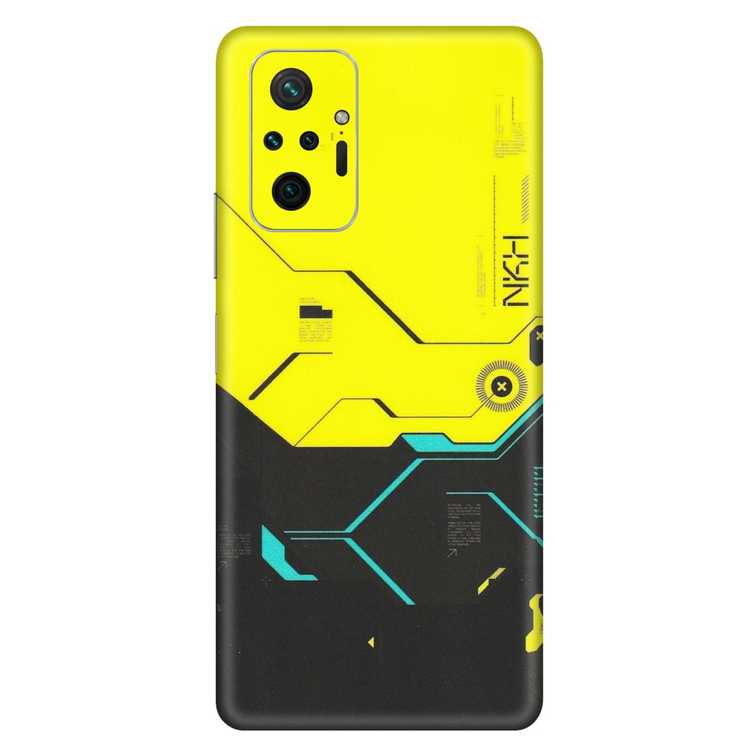 Xiaomi Redmi Phone Skins (All Models) - Black Yellow Technica - Matte Finish (M-53) Redmi Note 10 Pro Max