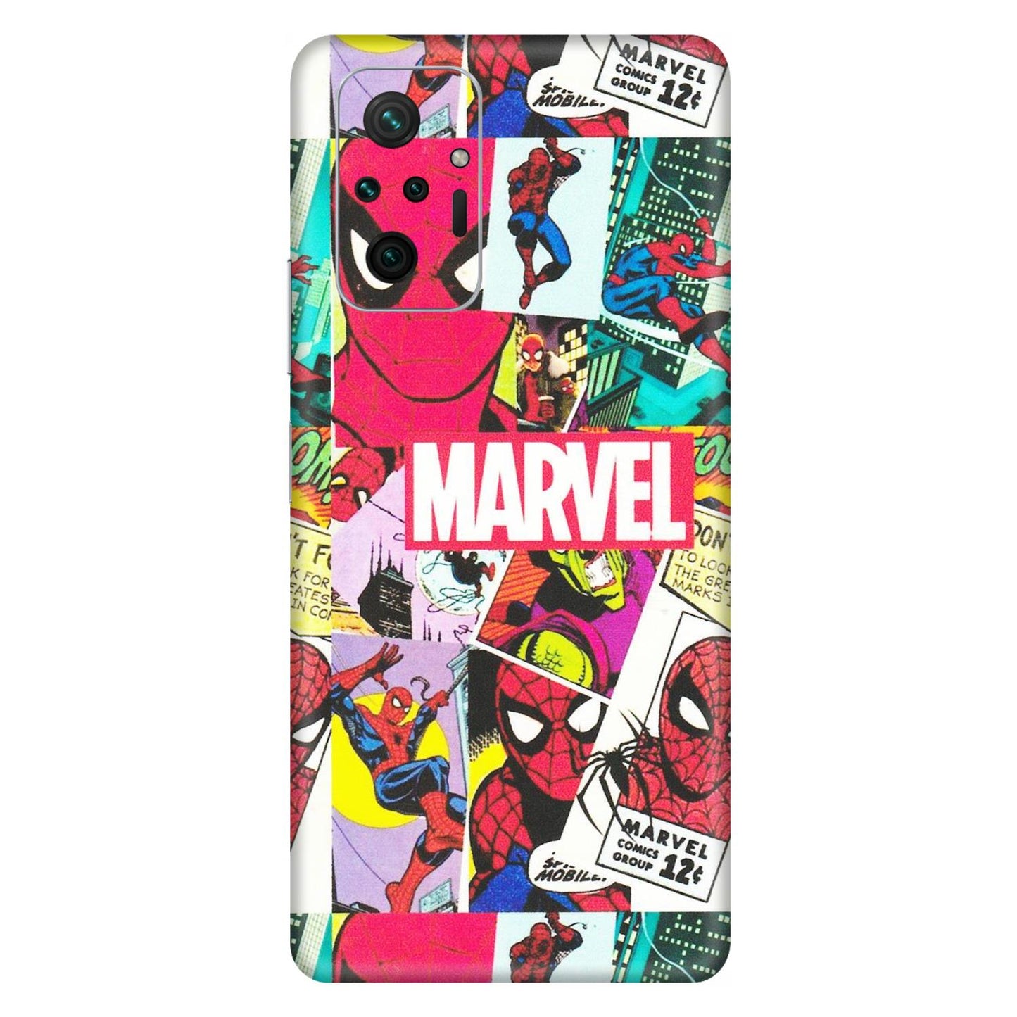 Xiaomi Redmi Phone Skins (All Models) - Marvel Comic Spiderman Grafitti - Matte Finish (M-72) Redmi Note 10 Pro Max