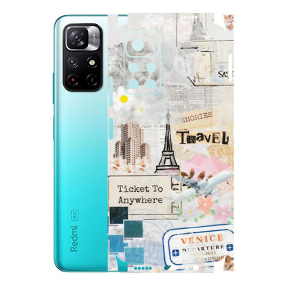 Xiaomi Redmi Phone Skins (All Models) - Travel Memories - Transparent Finish (T-09) Redmi Note 11T 5G