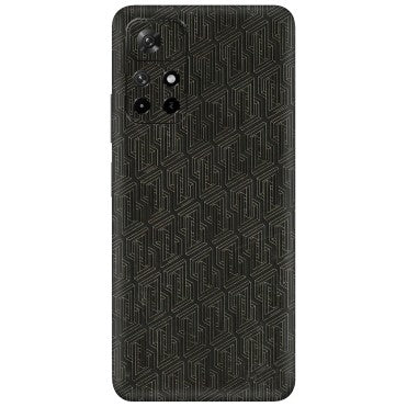 Xiaomi Redmi Phone Skins (All Models) - Black Abstract Pattern - 3D Embossed Finish (L-117) Redmi Note 11T 5G
