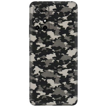Xiaomi Redmi Phone Skins (All Models) - Black/Grey Camoflaunge - 3D Embossed Finish (L-142) Redmi Note 11T 5G