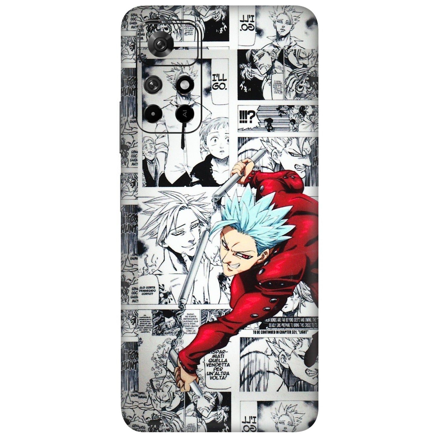 Xiaomi Redmi Phone Skins (All Models) - Anime Comic - 3D Embossed Finish (L-192) Redmi Note 11T 5G