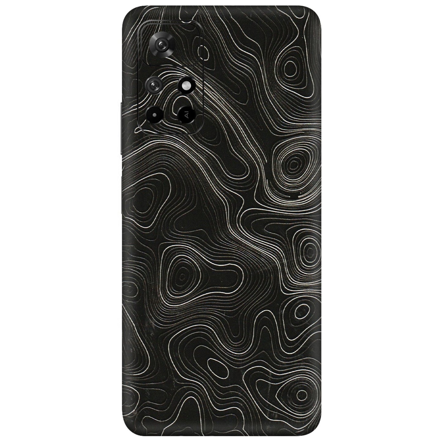Xiaomi Redmi Phone Skins (All Models) - Black Swirl - 3D Embossed Finish (L-196) Redmi Note 11T 5G