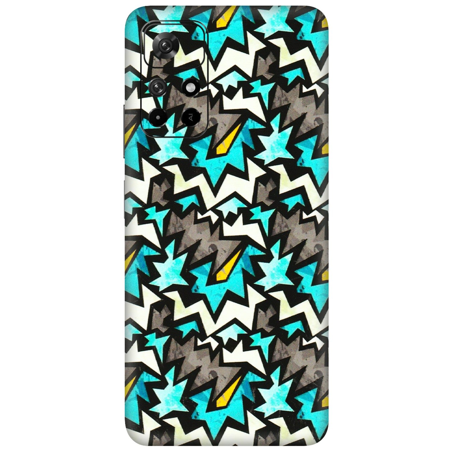 Xiaomi Redmi Phone Skins (All Models) - Funky Zig Zag - 3D Embossed Finish (L-223) Redmi Note 11T 5G