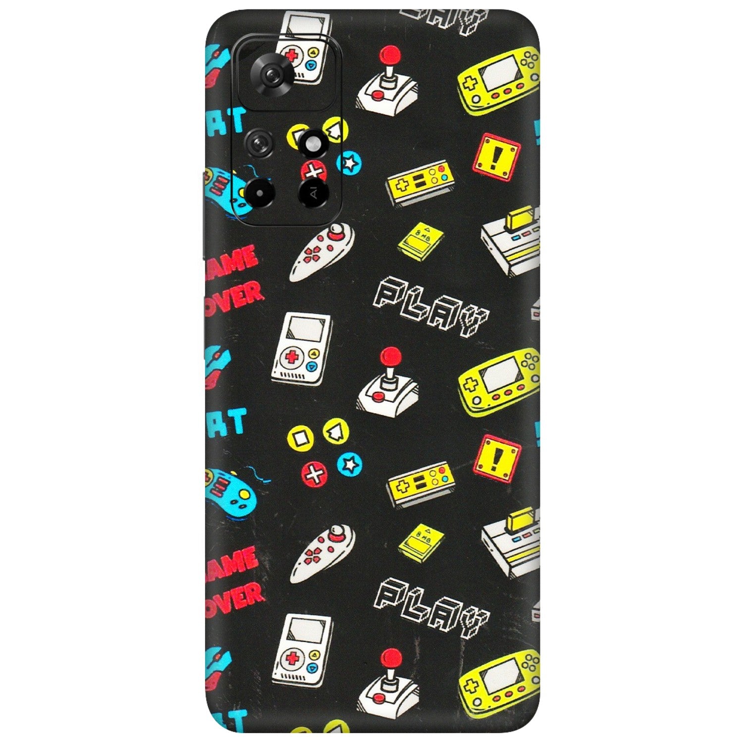 Xiaomi Redmi Phone Skins (All Models) - Gaming Doodles - 3D Embossed Finish (L-224) Redmi Note 11T 5G