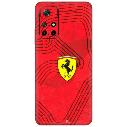 Xiaomi Redmi Phone Skins (All Models) - Red Ferrari Logo Stylish - 3D Embossed Finish (L-238) Redmi Note 11T 5G