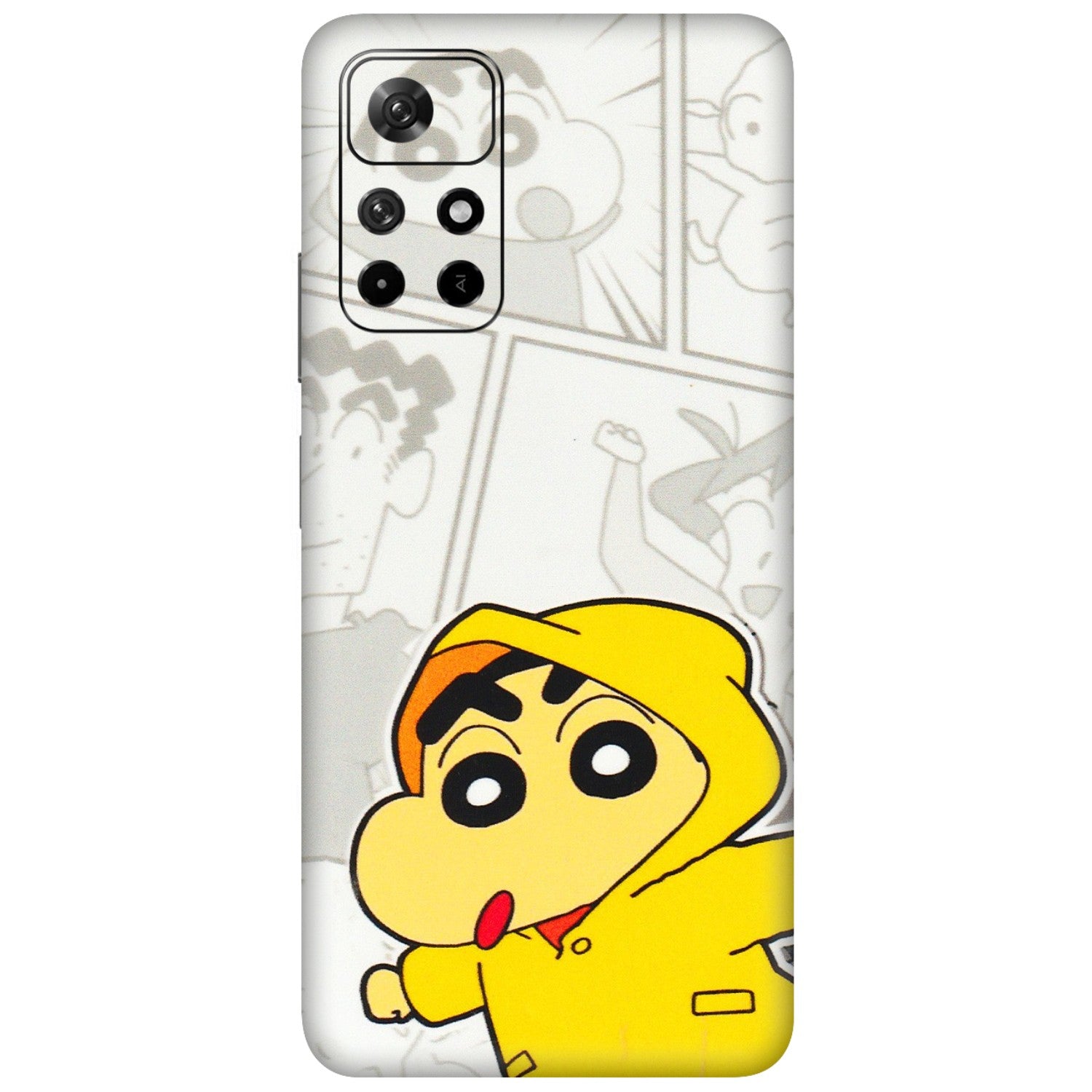 Xiaomi Redmi Phone Skins (All Models) - Yellow Shinchan Comic - 3D Embossed Finish (L-246) Redmi Note 11T 5G