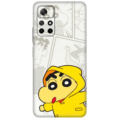 Xiaomi Redmi Phone Skins (All Models) - Yellow Shinchan Comic - 3D Embossed Finish (L-246) Redmi Note 11T 5G