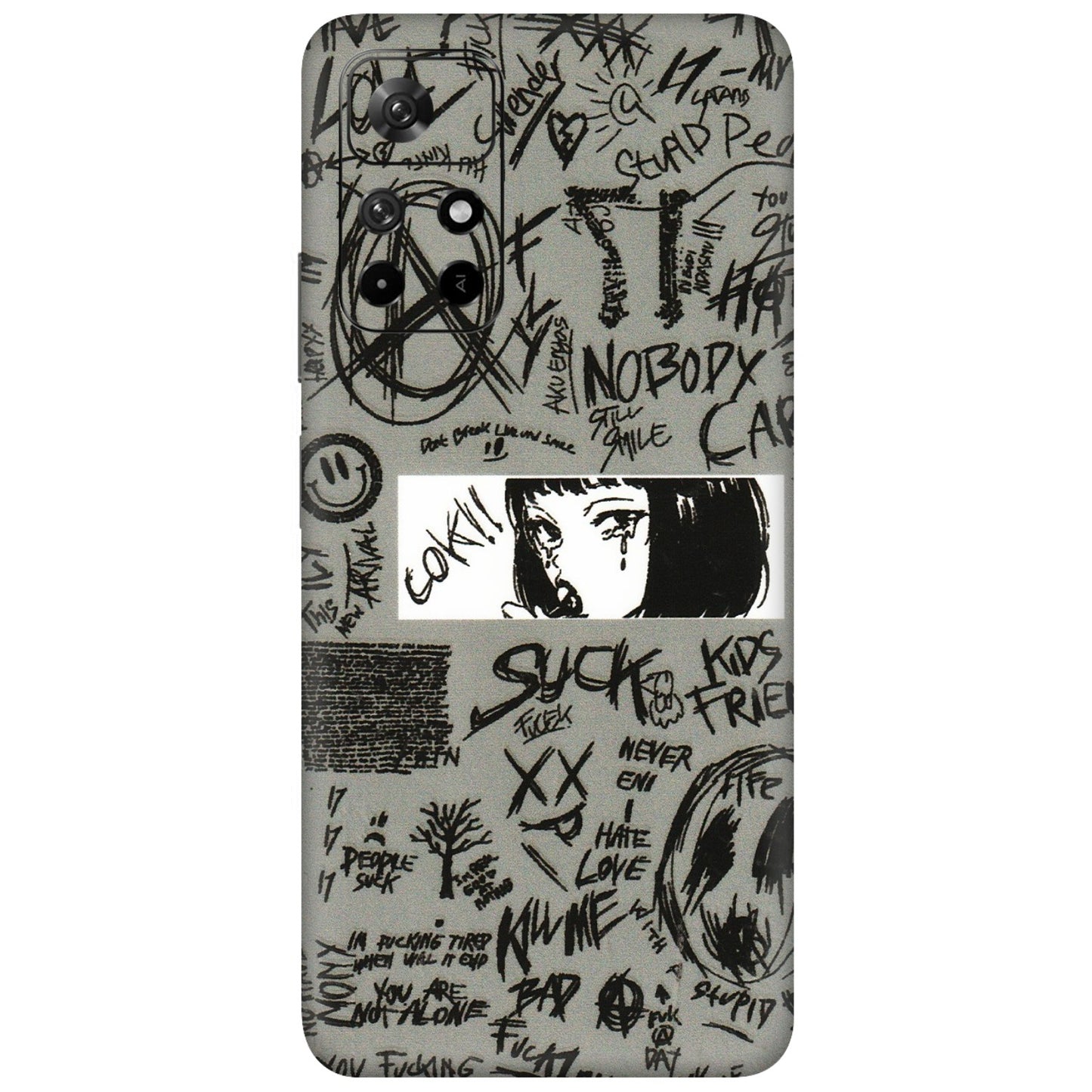 Xiaomi Redmi Phone Skins (All Models) - Never Have Love Anime - 3D Embossed Finish (L-260) Redmi Note 11T 5G