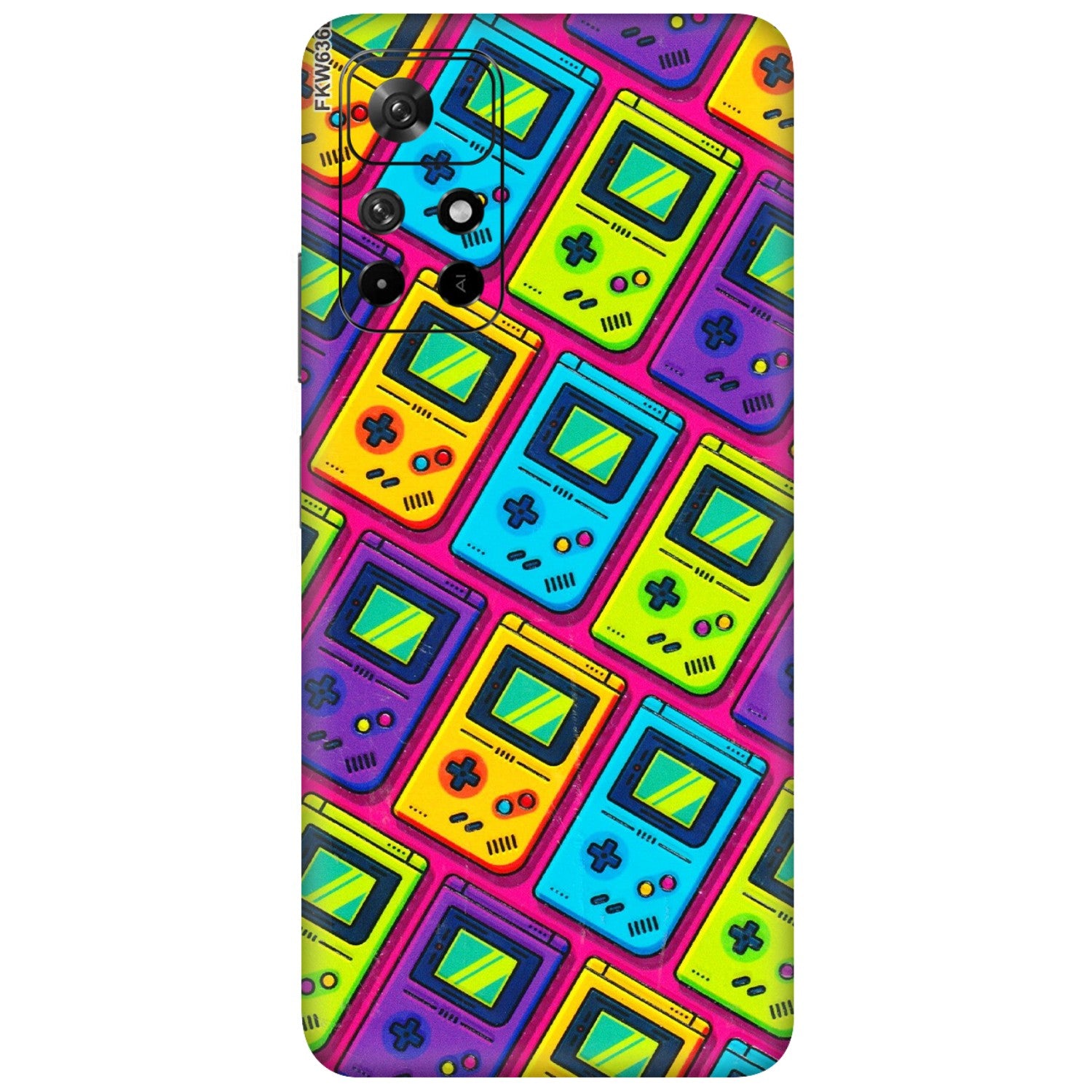 Xiaomi Redmi Phone Skins (All Models) - Gameboy Colourful - 3D Embossed Finish (L-266) Redmi Note 11T 5G