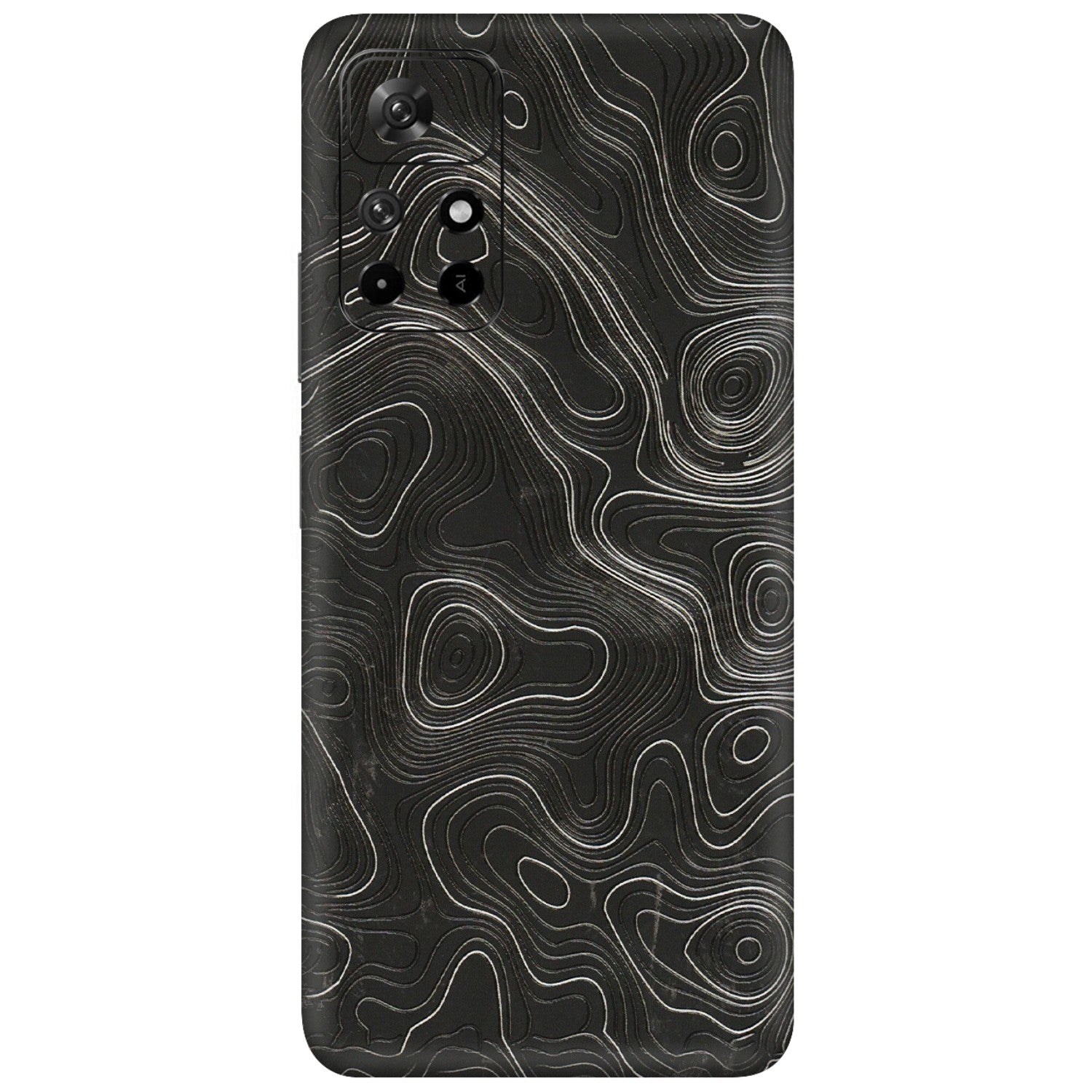 Xiaomi Redmi Phone Skins (All Models) - Abstract White Line Map - 3D Embossed Finish (L-269) Redmi Note 11T 5G
