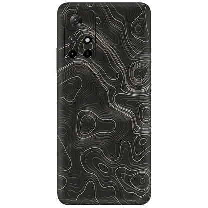 Xiaomi Redmi Phone Skins (All Models) - Abstract White Line Map - 3D Embossed Finish (L-269) Redmi Note 11T 5G