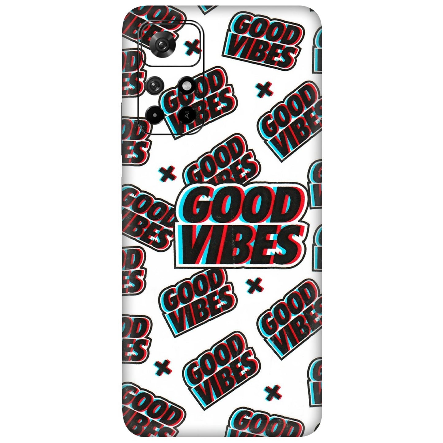 Xiaomi Redmi Phone Skins (All Models) - Good Vibes - 3D Embossed Finish (L-282) Redmi Note 11T 5G