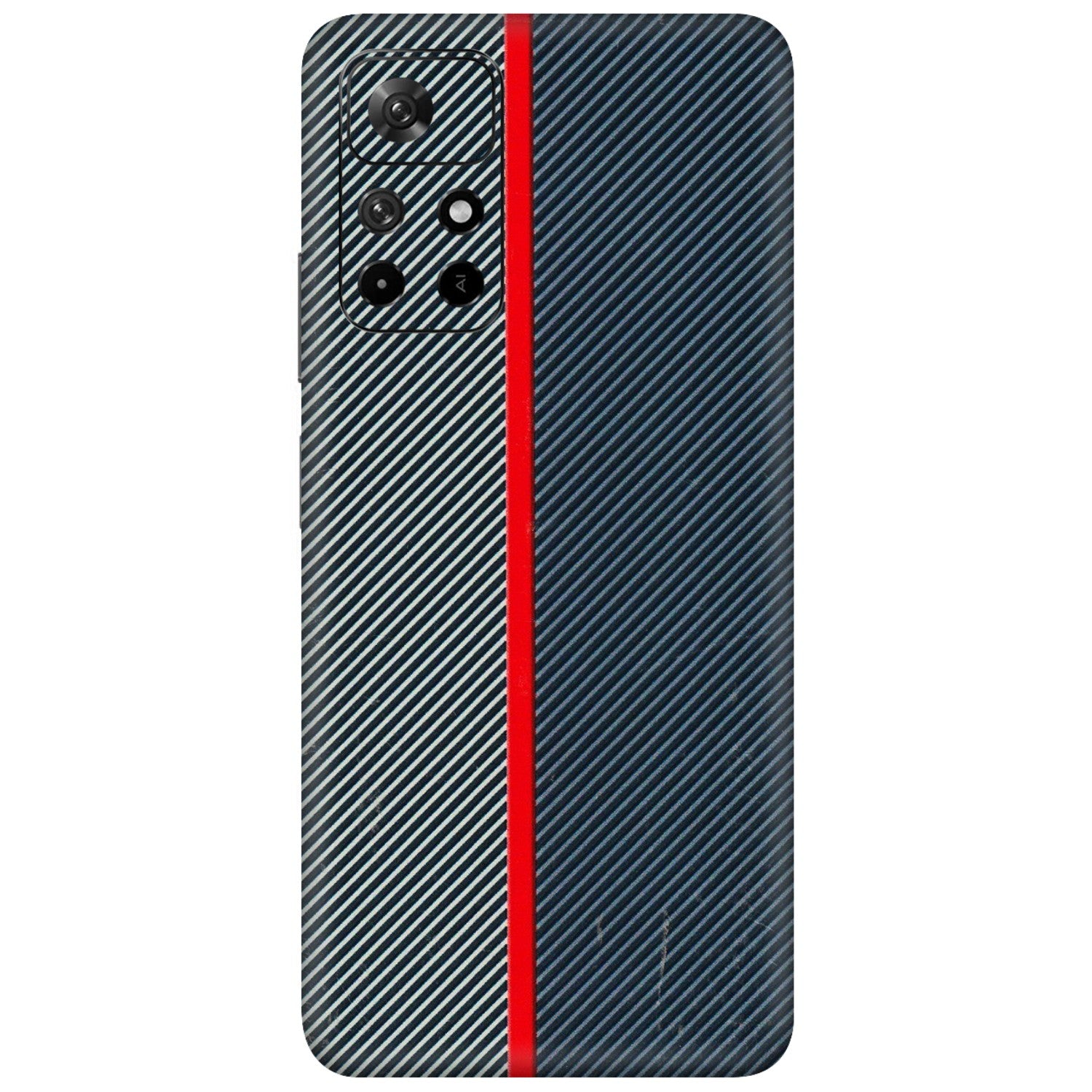 Xiaomi Redmi Phone Skins (All Models) - Blue Sober Lines - 3D Embossed Finish (L-305) Redmi Note 11T 5G