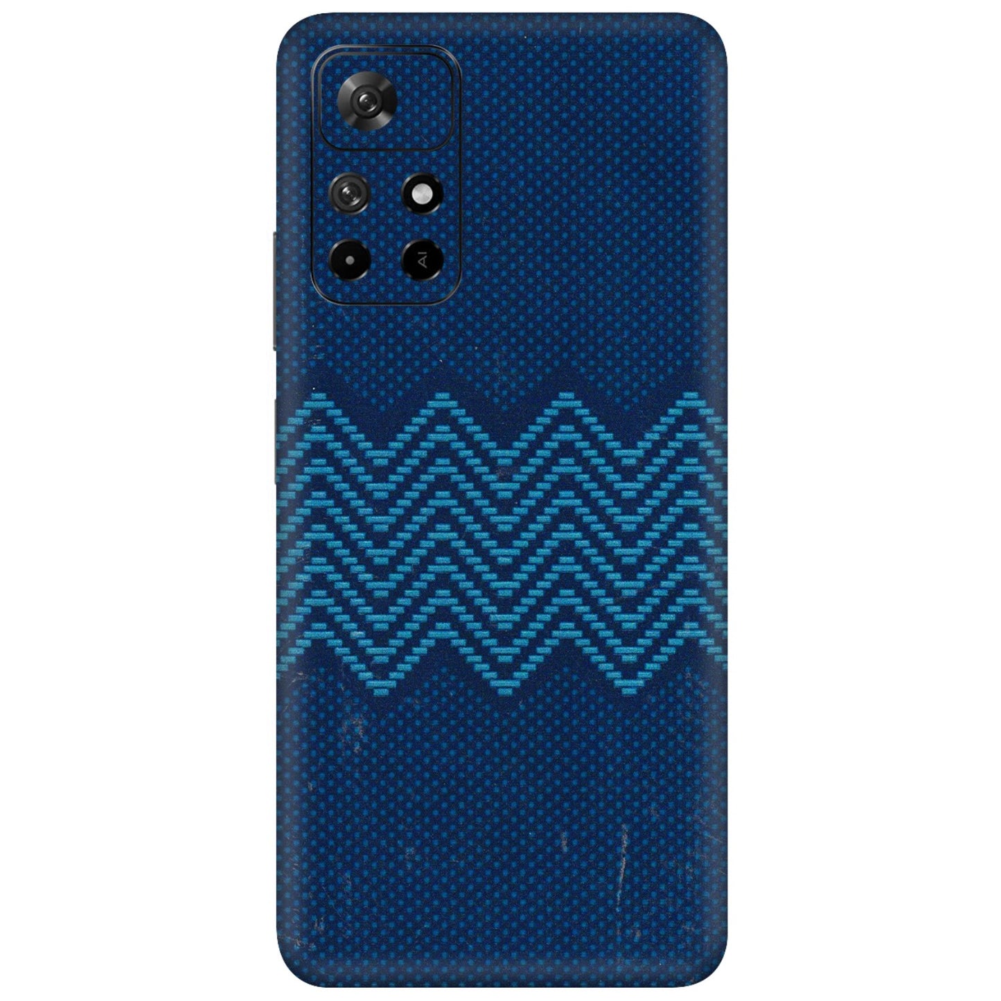 Xiaomi Redmi Phone Skins (All Models) - Blue Sober Waves - 3D Embossed Finish (L-306) Redmi Note 11T 5G