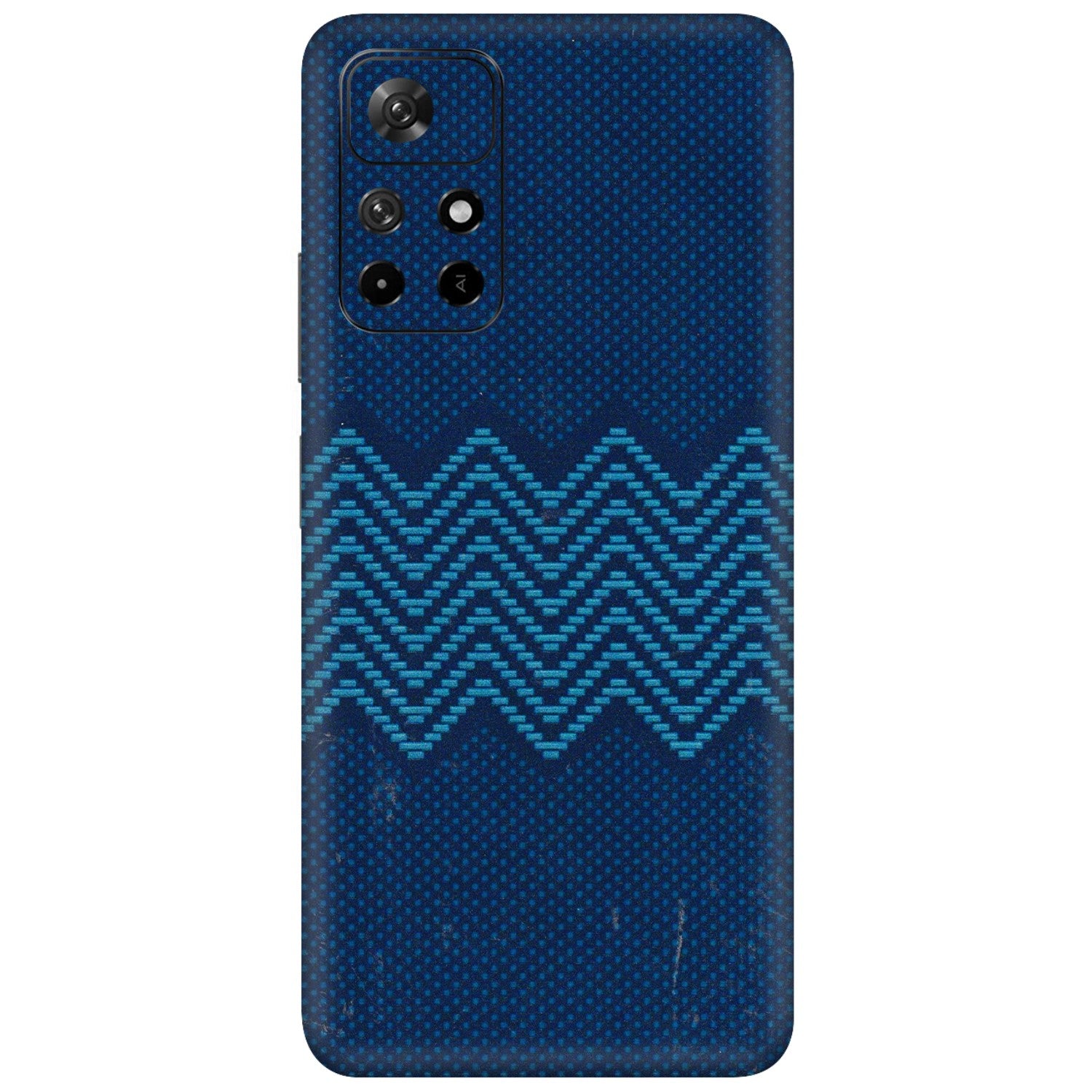 Xiaomi Redmi Phone Skins (All Models) - Blue Sober Waves - 3D Embossed Finish (L-306) Redmi Note 11T 5G