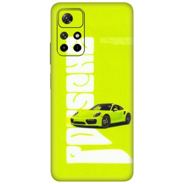 Xiaomi Redmi Phone Skins (All Models) - Lime Green Porche - 3D Embossed Finish (L-30) Redmi Note 11T 5G