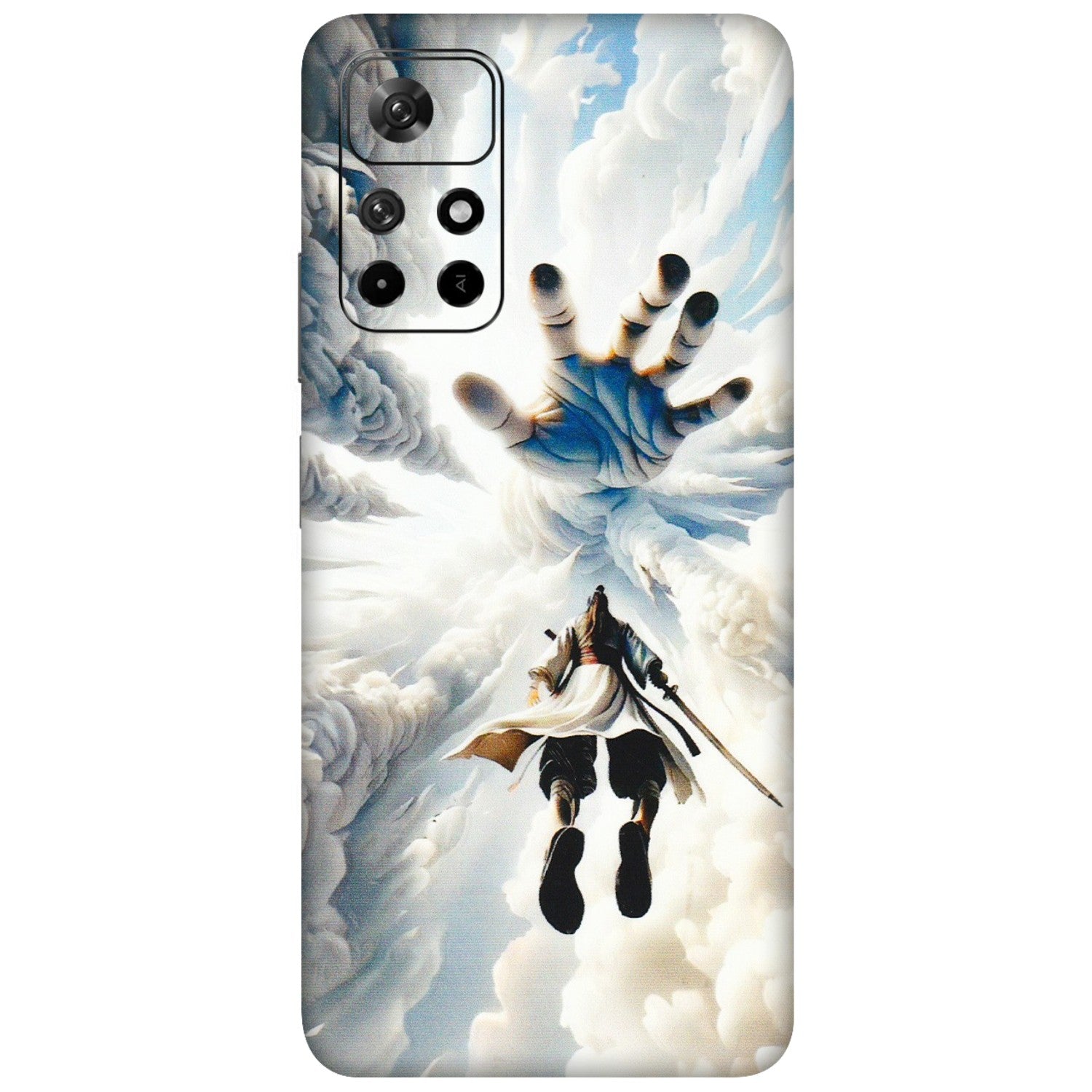 Xiaomi Redmi Phone Skins (All Models) - Big Hand With Monkey King - 3D Embossed Finish (L-323) Redmi Note 11T 5G
