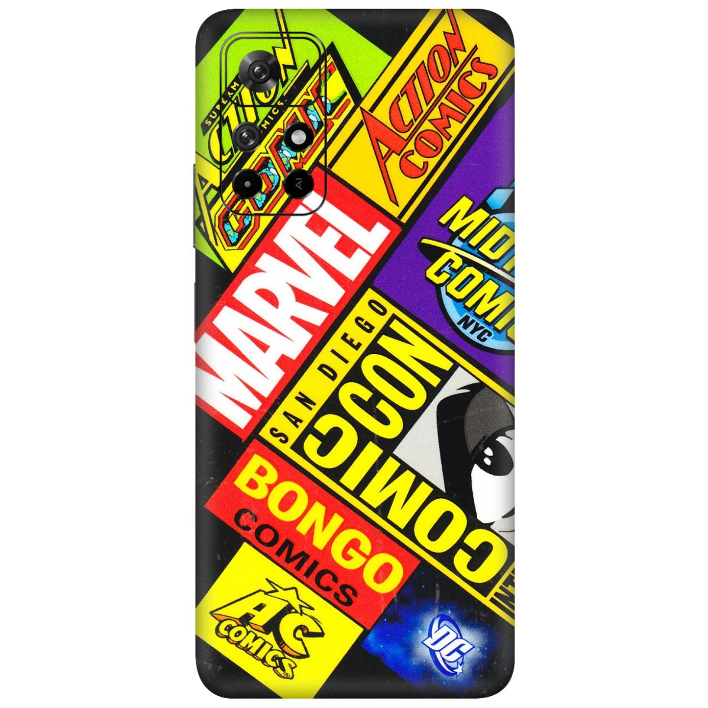 Xiaomi Redmi Phone Skins (All Models) - Bongo Comic Con - 3D Embossed Finish (L-325) Redmi Note 11T 5G
