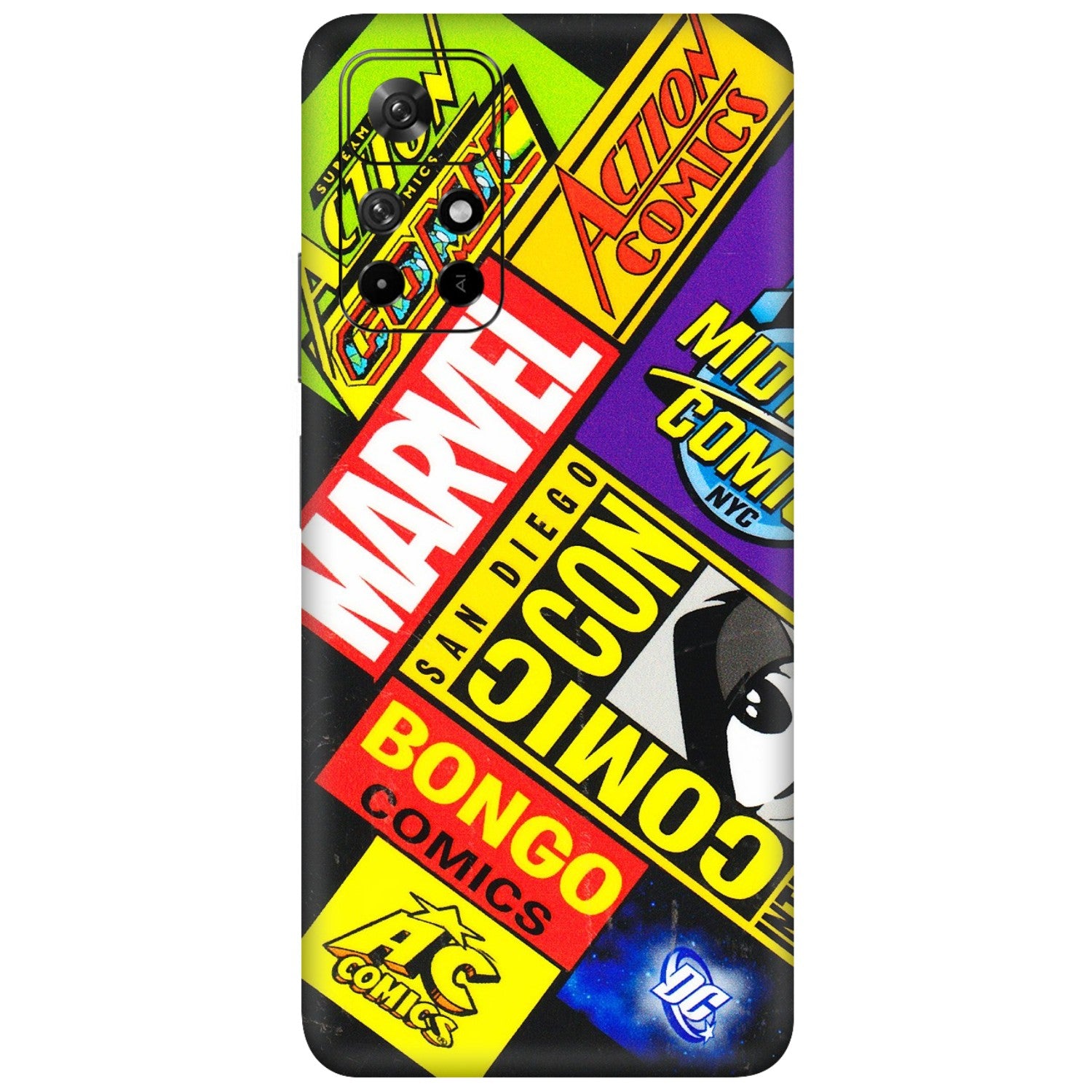Xiaomi Redmi Phone Skins (All Models) - Bongo Comic Con - 3D Embossed Finish (L-325) Redmi Note 11T 5G