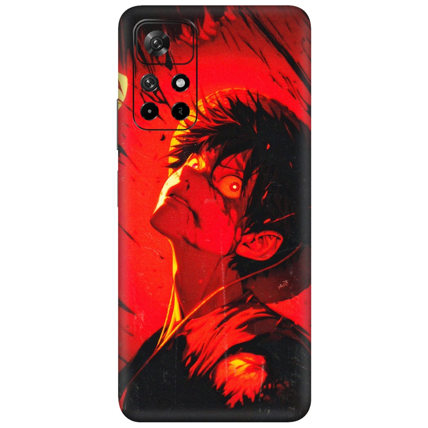 Xiaomi Redmi Phone Skins (All Models) - D.Luffy Power Up One Piece Anime - 3D Embossed Finish (L-326) Redmi Note 11T 5G