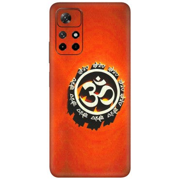 Xiaomi Redmi Phone Skins (All Models) - Aum Shiv Orange - 3D Embossed Finish (L-32) Redmi Note 11T 5G
