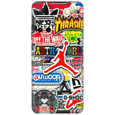 Xiaomi Redmi Phone Skins (All Models) - Multi Brands Sticker Graffiti - 3D Embossed Finish (L-37) Redmi Note 11T 5G