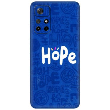 Xiaomi Redmi Phone Skins (All Models) - Hope Doodles Blue - 3D Embossed Finish (L-43) Redmi Note 11T 5G