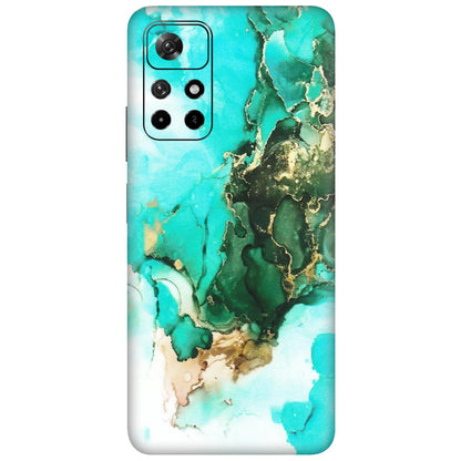 Xiaomi Redmi Phone Skins (All Models) - The Blue Gold Marble - Matte Finish (M-124) Redmi Note 11T 5G