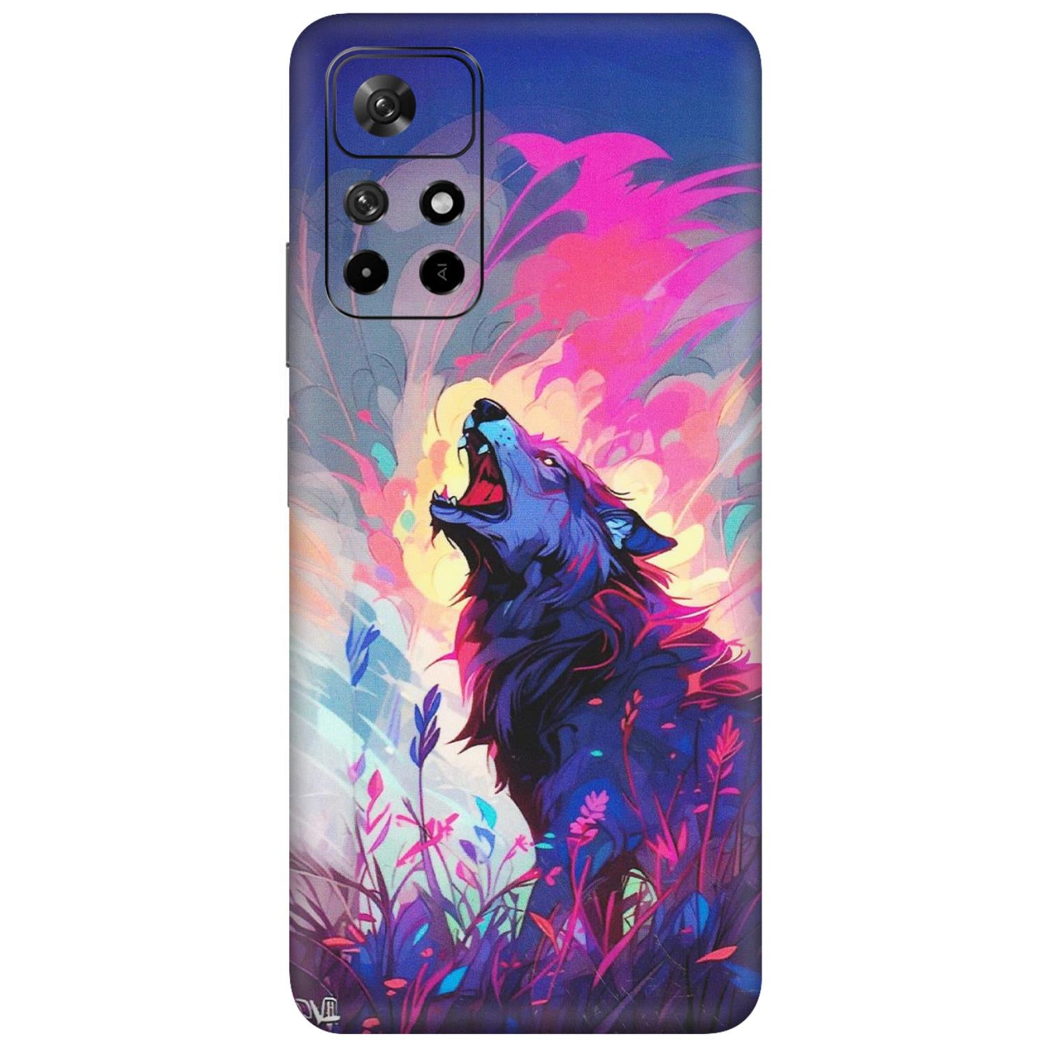 Xiaomi Redmi Phone Skins (All Models) - New Wild Wolf Abstract - Matte Finish (M-125) Redmi Note 11T 5G