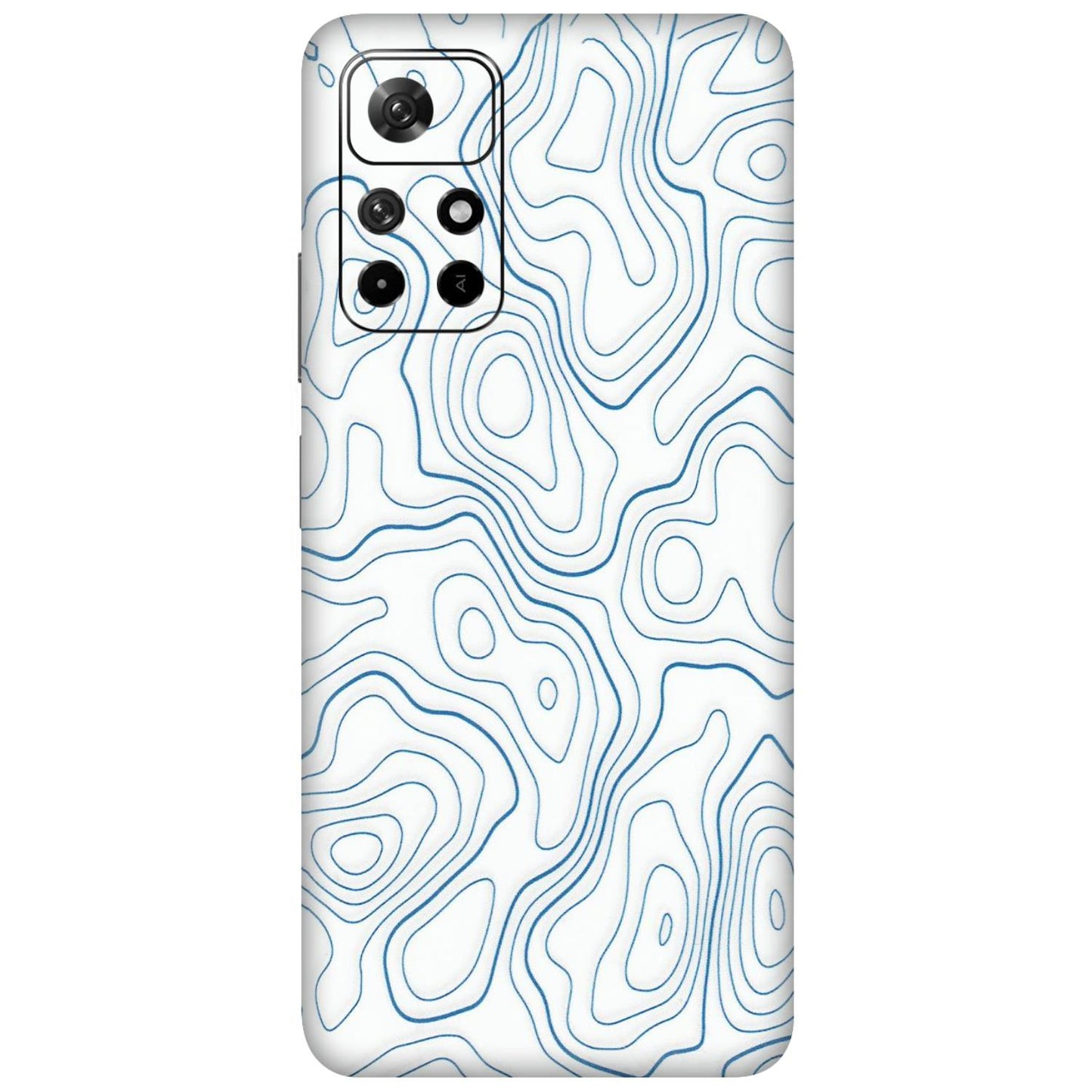 Xiaomi Redmi Phone Skins (All Models) - Blue And White Swirls - Matte Finish (M-139) Redmi Note 11T 5G
