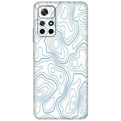 Xiaomi Redmi Phone Skins (All Models) - Blue And White Swirls - Matte Finish (M-139) Redmi Note 11T 5G