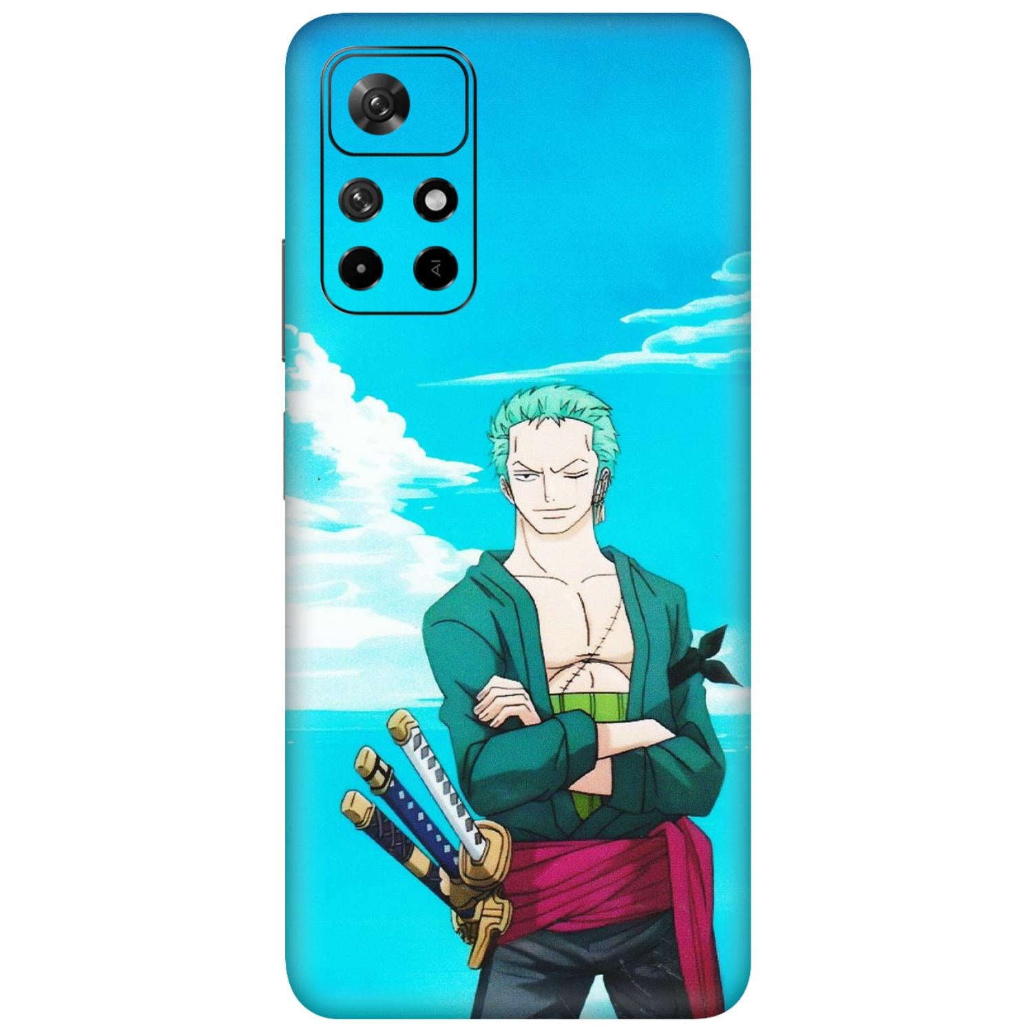 Xiaomi Redmi Phone Skins (All Models) - Cool Swordman Zoro Anime - Matte Finish (M-143) Redmi Note 11T 5G