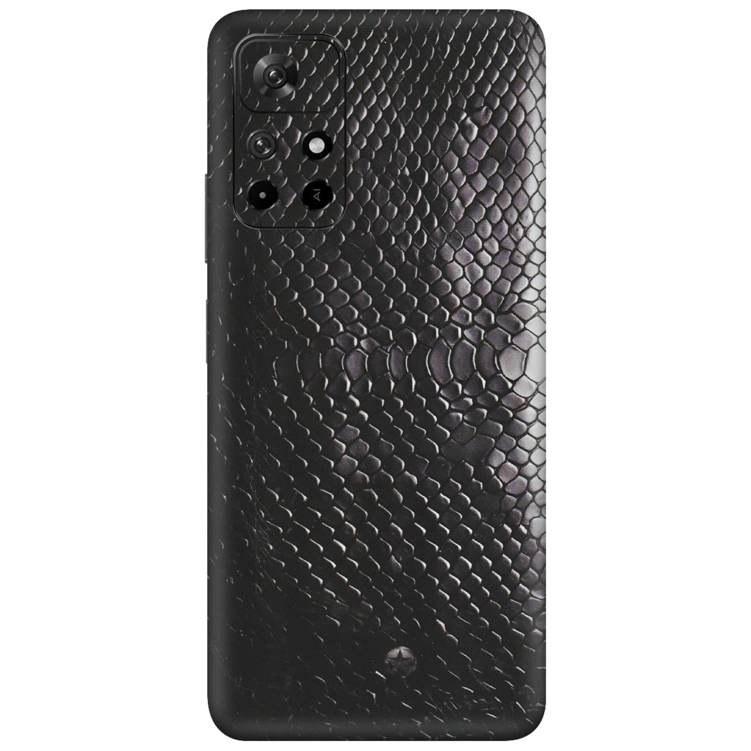 Xiaomi Redmi Phone Skins (All Models) - Black Snack Leather - Matte Finish (M-147) Redmi Note 11T 5G