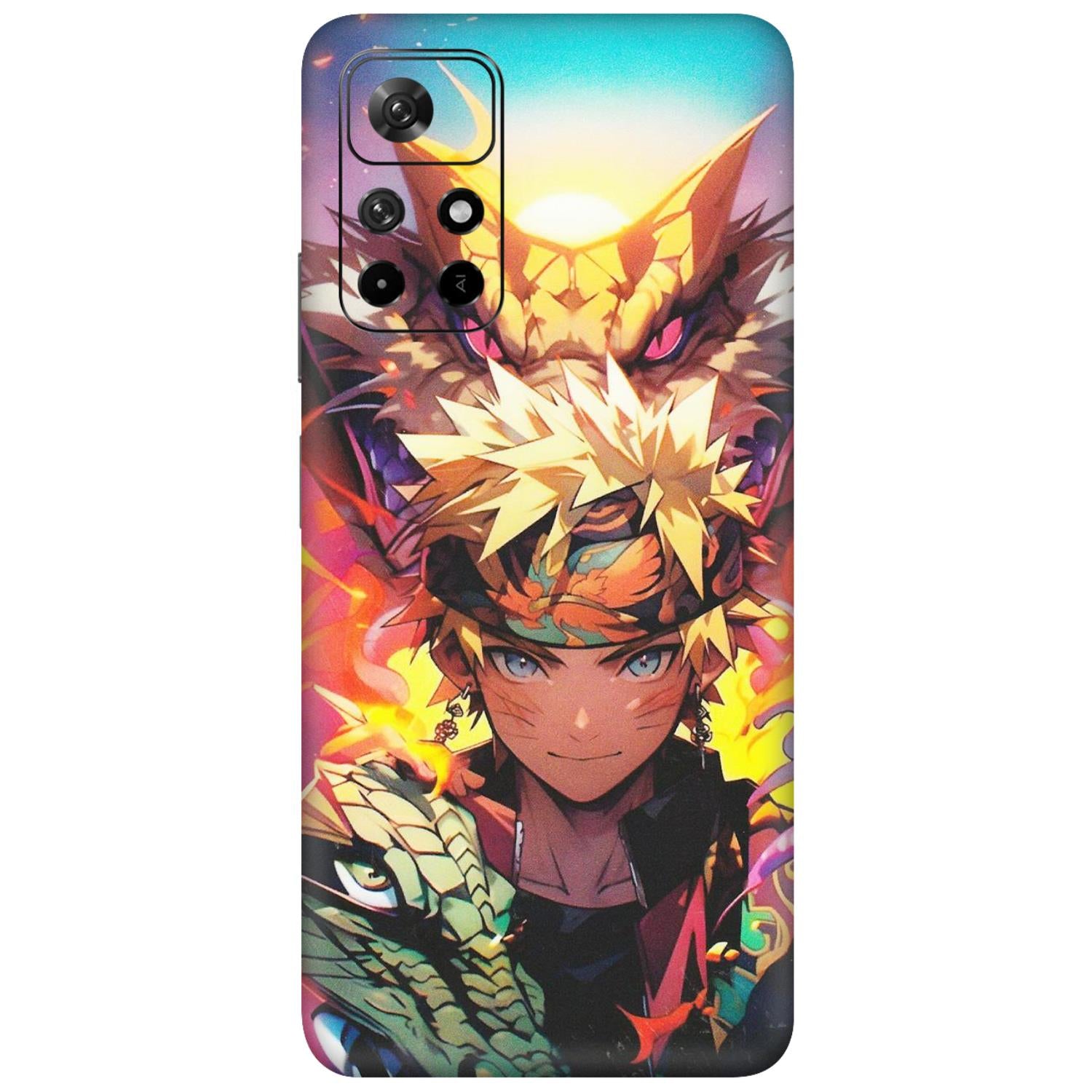 Xiaomi Redmi Phone Skins (All Models) - Angry Naruto Anime - Matte Finish (M-148) Redmi Note 11T 5G