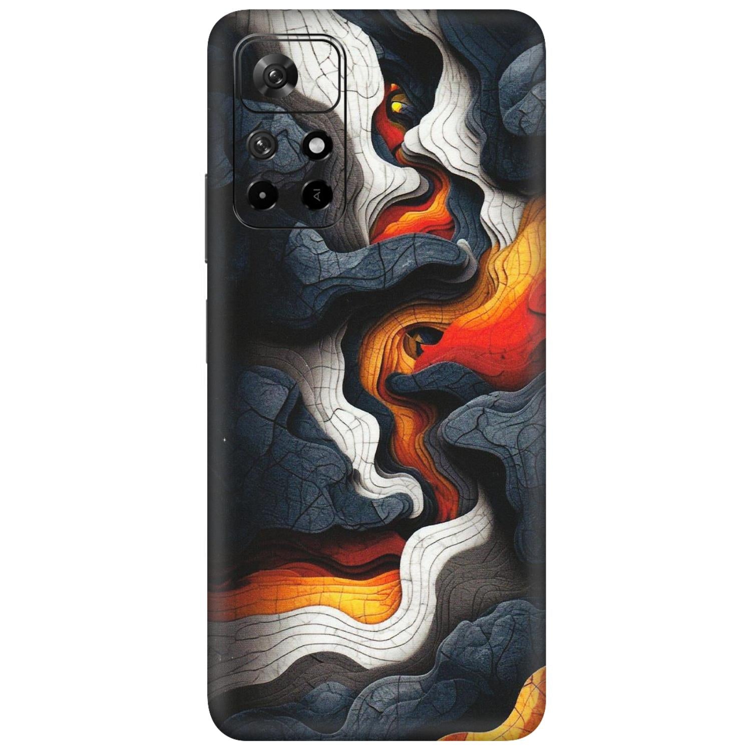 Xiaomi Redmi Phone Skins (All Models) - Abstract Volcanic Layers - Matte Finish (M-52) Redmi Note 11T 5G