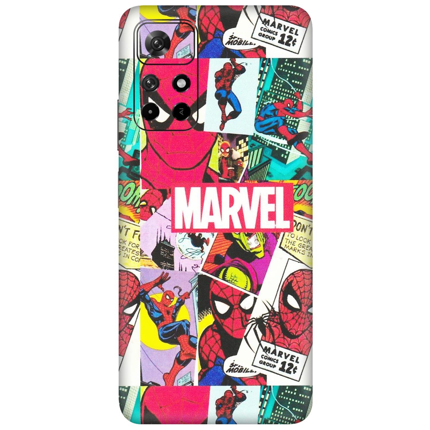 Xiaomi Redmi Phone Skins (All Models) - Marvel Comic Spiderman Grafitti - Matte Finish (M-72) Redmi Note 11T 5G