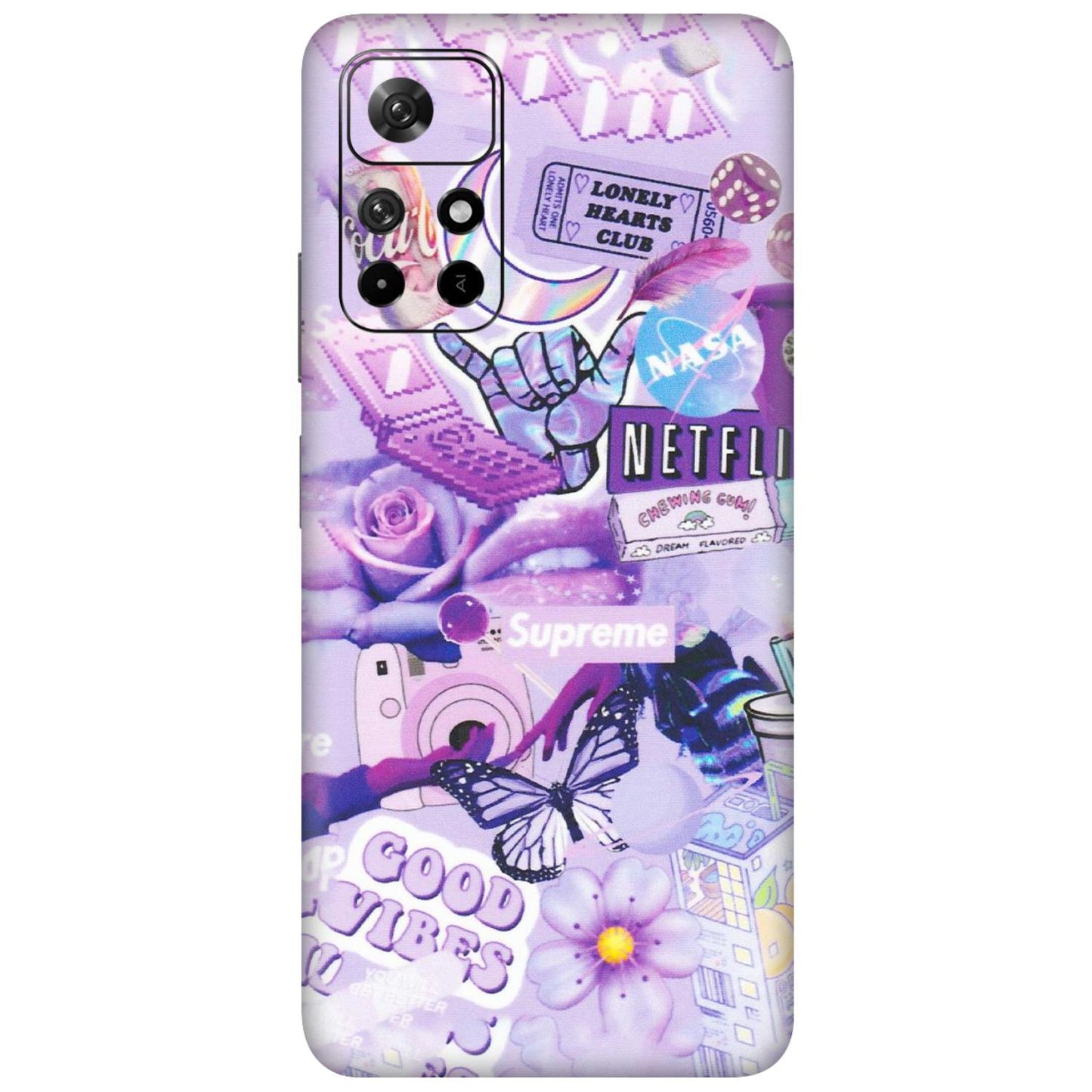 Xiaomi Redmi Phone Skins (All Models) - Supreme Purple Magic - Matte Finish (M-88) Redmi Note 11T 5G
