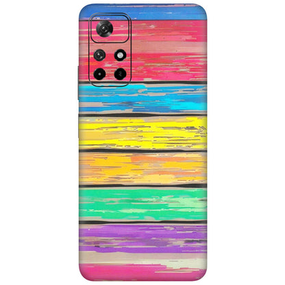 Xiaomi Redmi Phone Skins (All Models) - Multi Colour Wooden Wall - Matte Finish (M-96) Redmi Note 11T 5G