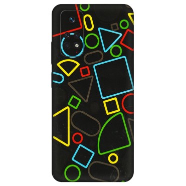 Xiaomi Redmi Phone Skins (All Models) - Black Shapes - 3D Embossed Finish (L-131) Redmi Note 11