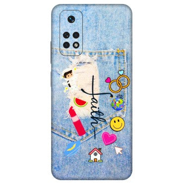 Xiaomi Redmi Phone Skins (All Models) - Denim Jeans Pocket - 3D Embossed Finish (L-134) Redmi Note 11