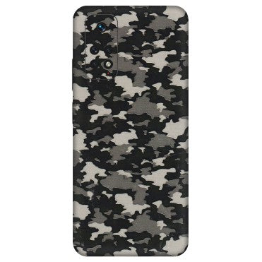 Xiaomi Redmi Phone Skins (All Models) - Black/Grey Camoflaunge - 3D Embossed Finish (L-142) Redmi Note 11