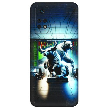 Xiaomi Redmi Phone Skins (All Models) - Stock Market Sensex Bear vs Bulls - 3D Embossed Finish (L-15) Redmi Note 11