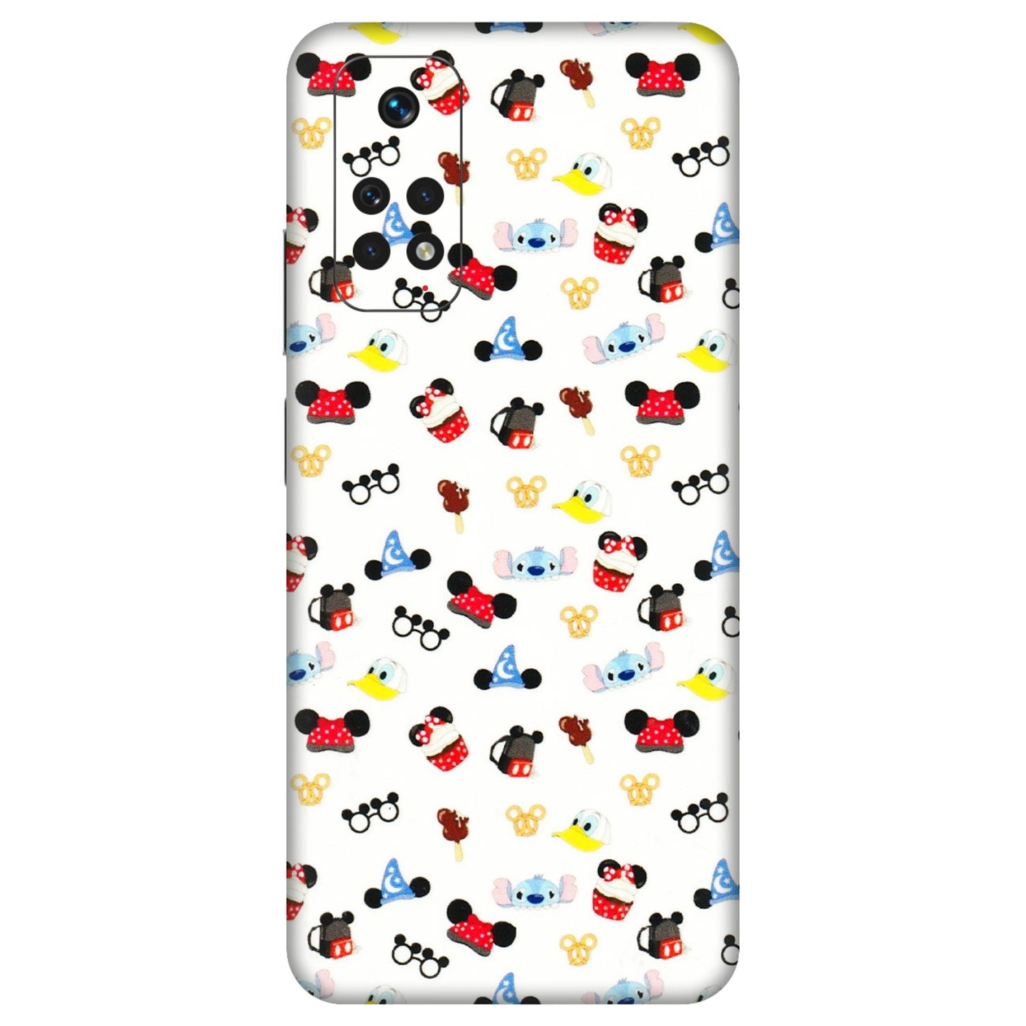 Xiaomi Redmi Phone Skins (All Models) - Minnie Mouse & Donald Doodles s - 3D Embossed Finish (L-194) Redmi Note 11