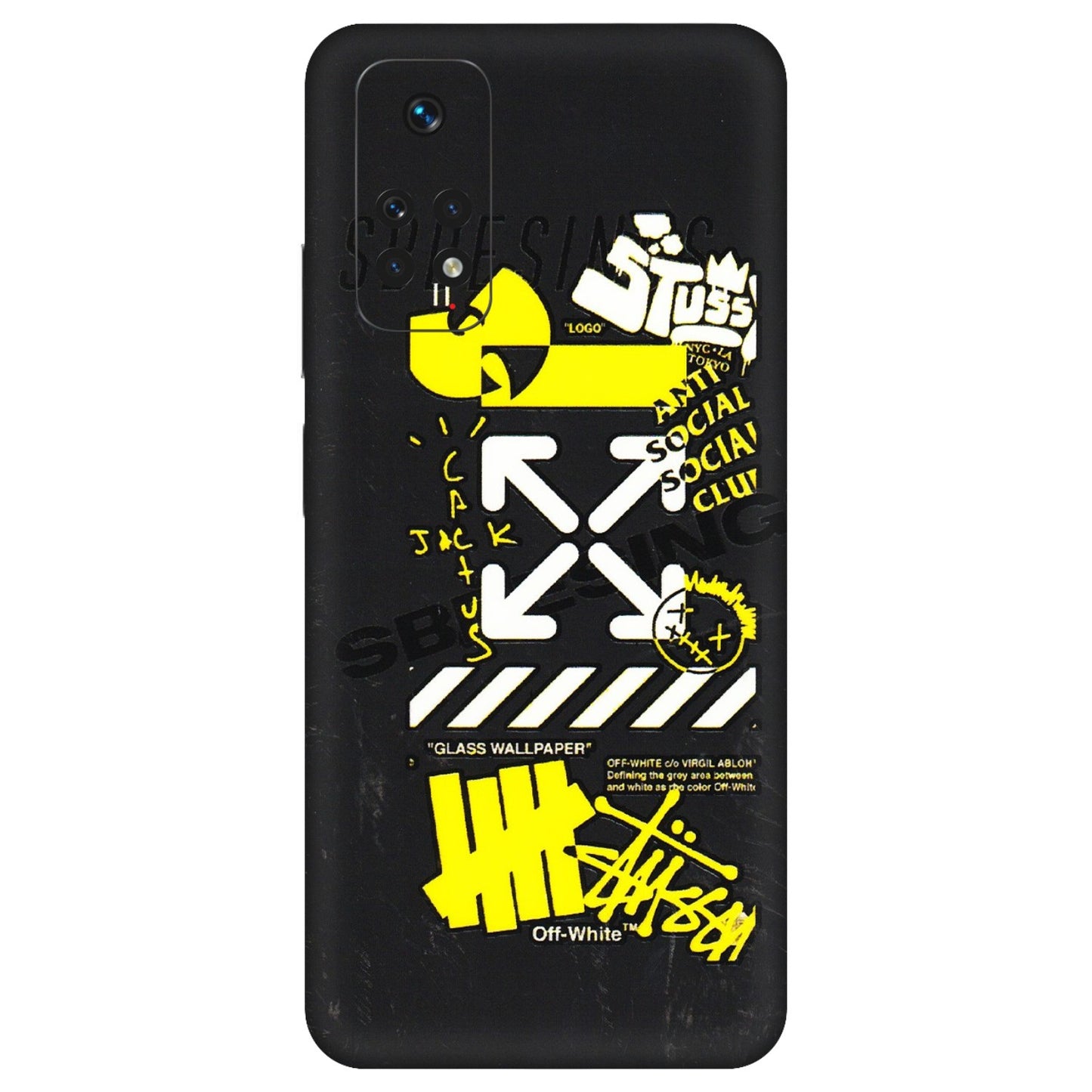 Xiaomi Redmi Phone Skins (All Models) - Anti Social Graffiti - 3D Embossed Finish (L-198) Redmi Note 11