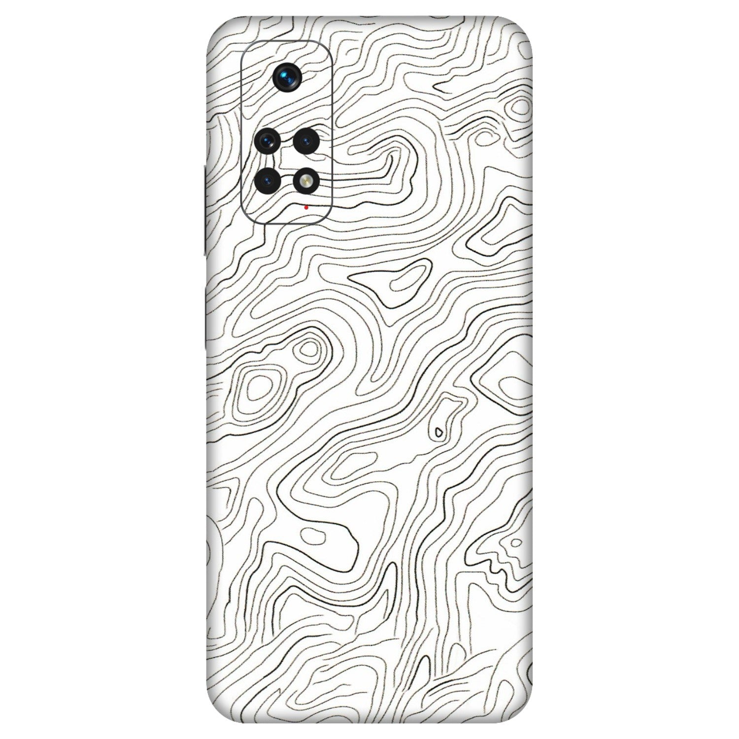 Xiaomi Redmi Phone Skins (All Models) - White Black Swirls - 3D Embossed Finish (L-219) Redmi Note 11