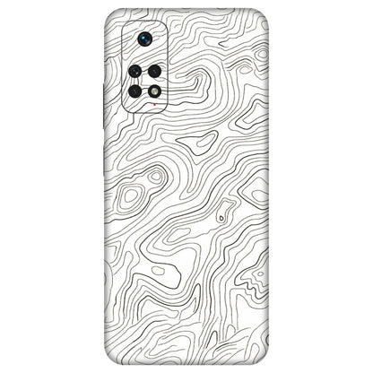 Xiaomi Redmi Phone Skins (All Models) - White Black Swirls - 3D Embossed Finish (L-219) Redmi Note 11